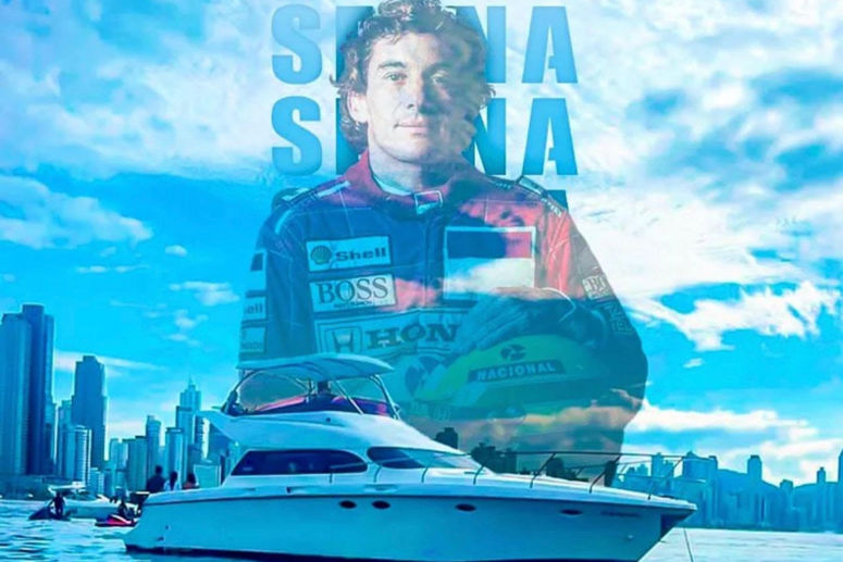 Barco icônico de Ayrton Senna, a Senna 417, está à venda, oferecendo uma experiência única no mundo